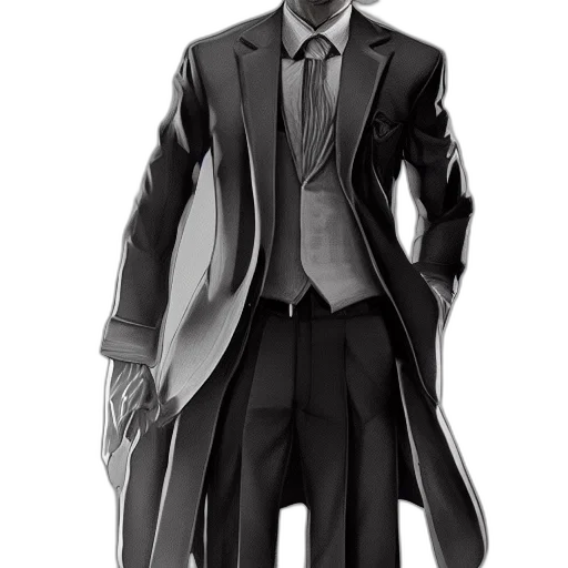 jacket, staff, concept art, cartoon transparent PNG cut-out