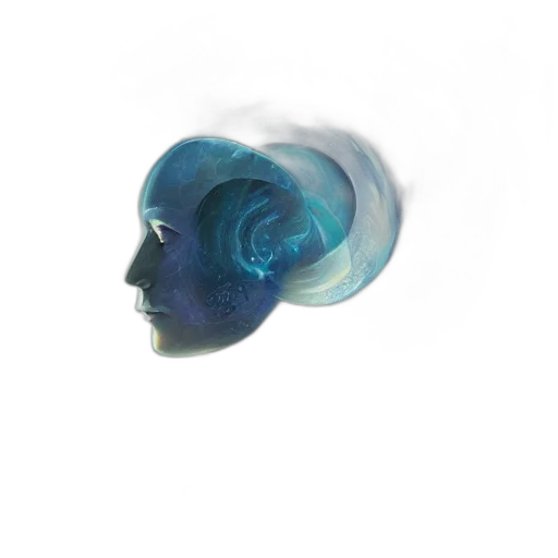 mask, face, hair, crown, vaporwave, concept art, 3d render, photorealistic transparent PNG cut-out