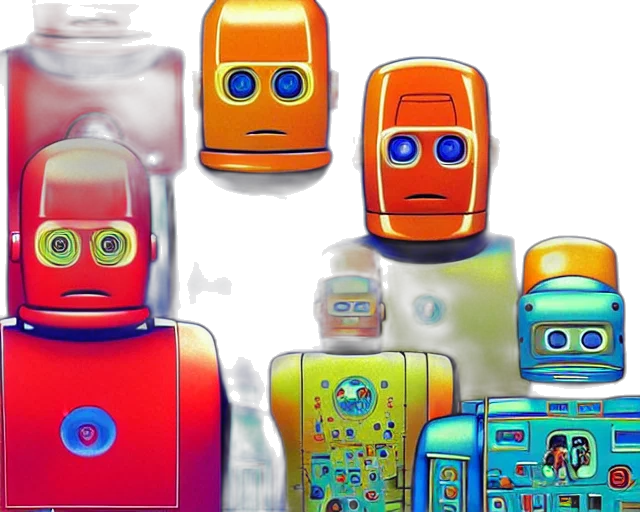 robot, 3d render, concept art, centre, portrait, robots, taking, over transparent PNG cut-out