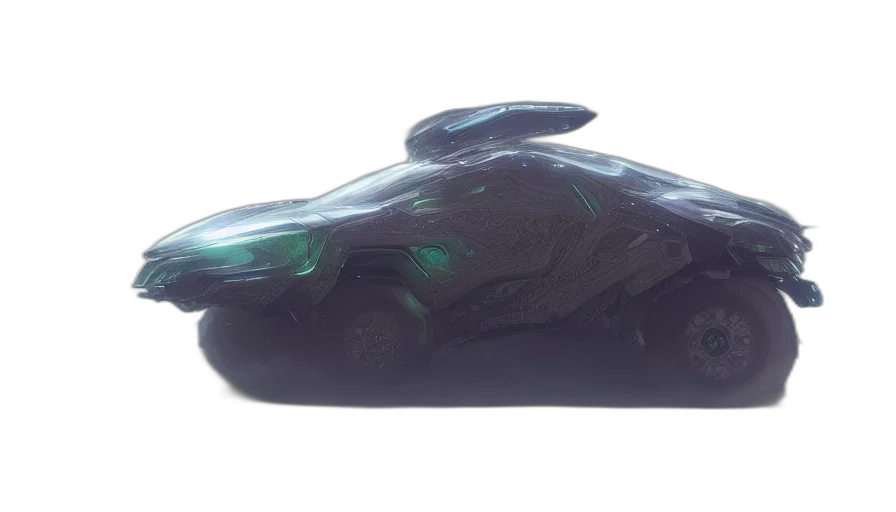car, 3d render, concept art, futuristic transparent PNG cut-out