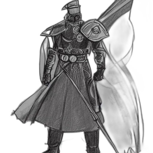 sword, staff, weapon, dragon, concept art, fantasy art, pencil sketch, comic book art transparent PNG cut-out