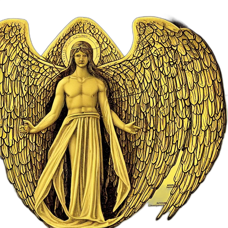 3d render, fantasy art, concept art, golden transparent PNG cut-out