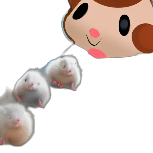 animal, hair, creature, staff, 3d render, concept art, photorealistic, hamster transparent PNG cut-out