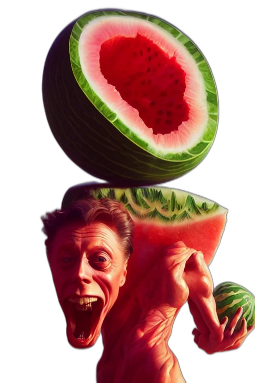 food, face, mask, creature, photorealistic, vaporwave, concept art, 3d render transparent PNG cut-out