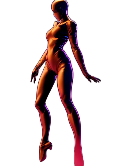 dress, robot, staff, concept art, comic book art, 3d render, pixel art, neon lights transparent PNG cut-out