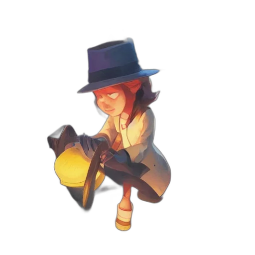 staff, hat, weapon, bottle transparent PNG cut-out