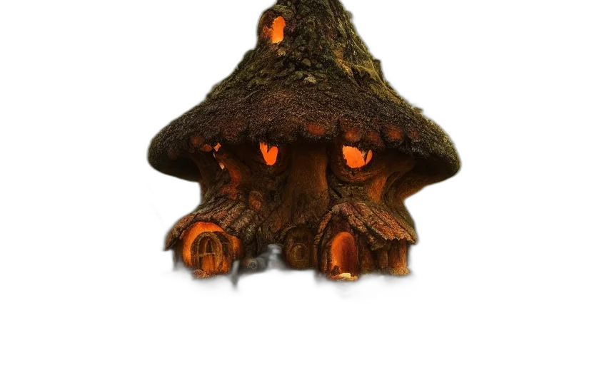 hat, crown, tree, dragon, 3d render, concept art, fantasy art, photorealistic transparent PNG cut-out