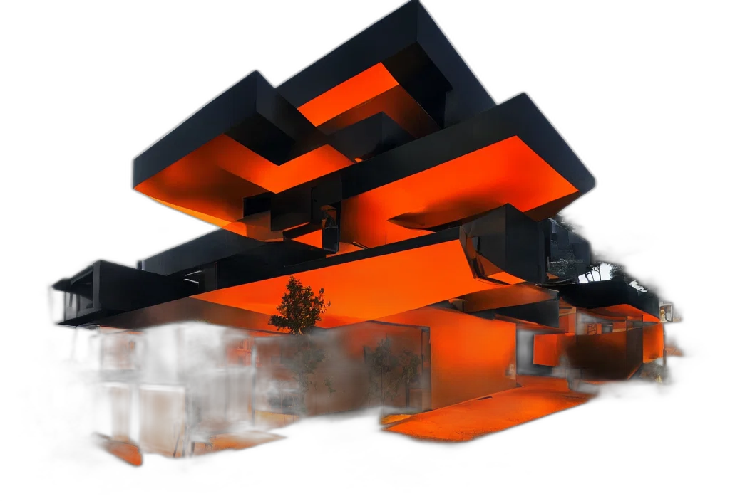 building, 3d render, concept art, photorealistic transparent PNG cut-out