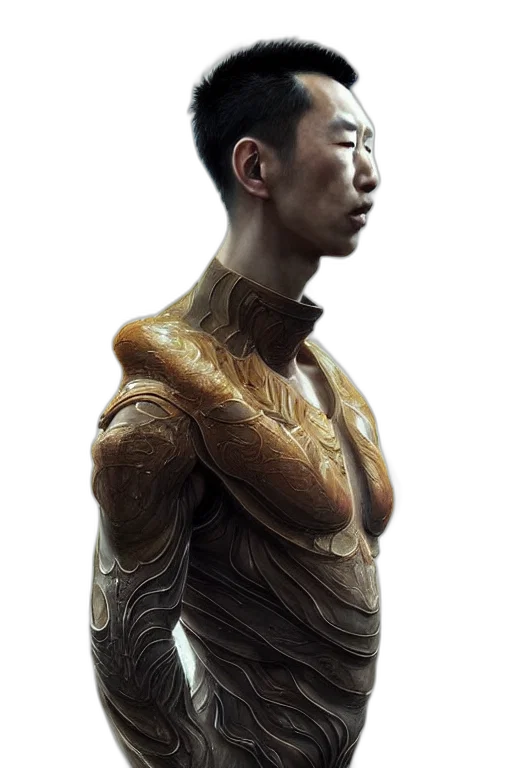face, dress, robot, staff transparent PNG cut-out