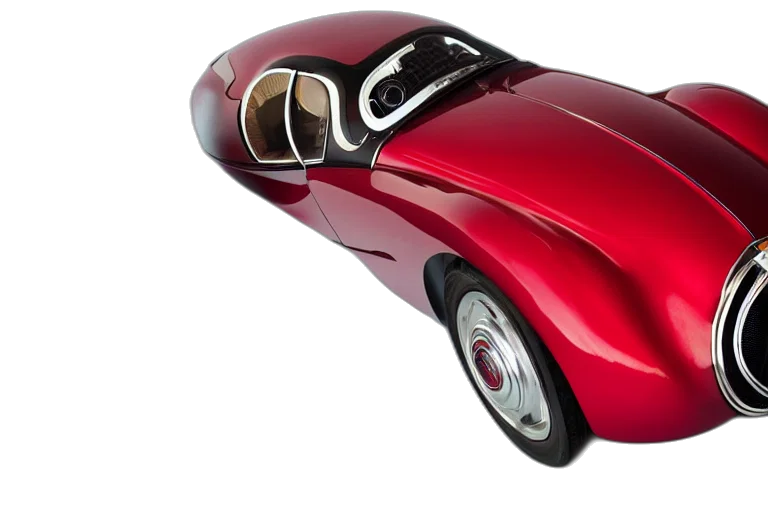 car, 3d render, photorealistic, retro transparent PNG cut-out