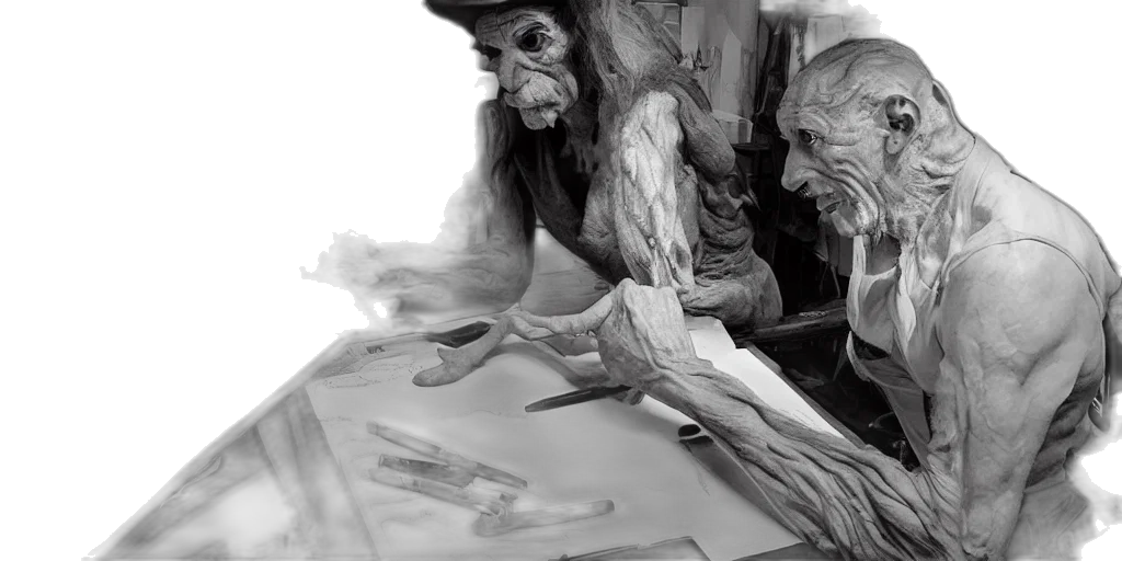 mask, creature, concept art, photorealistic transparent PNG cut-out