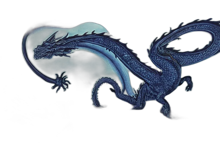 dragon, creature, sword, fantasy art transparent PNG cut-out