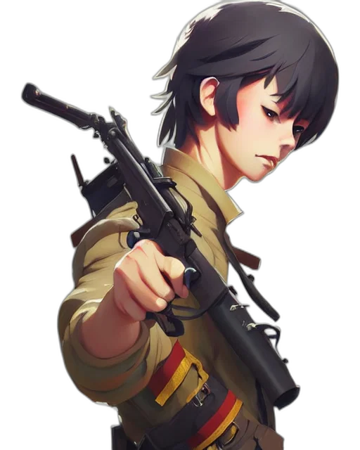 weapon, staff, jacket, sword, anime, concept art, pixel art, photorealistic transparent PNG cut-out