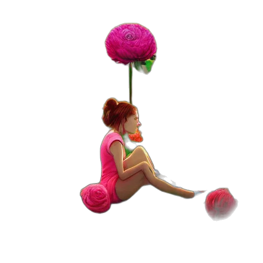 staff, umbrella, creature, hat, 3d render, concept art, pixel art, vaporwave transparent PNG cut-out