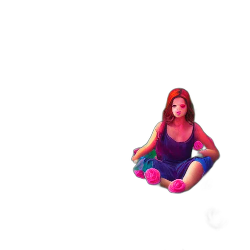 dress, creature, food, shoes, pixel art, 3d render, concept art, vaporwave transparent PNG cut-out