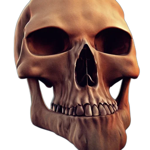 face, mask, animal, creature, 3d render, photorealistic, concept art, pixel art transparent PNG cut-out