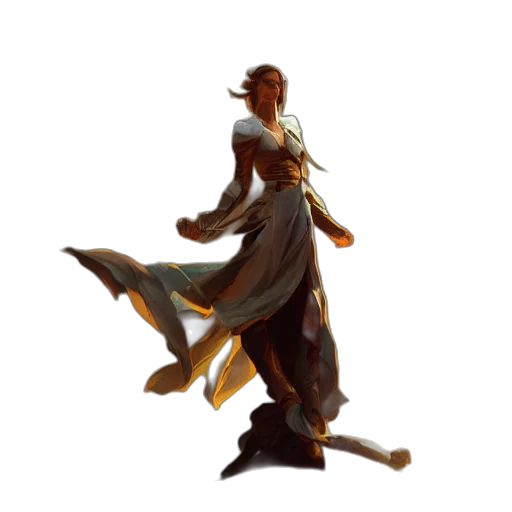 dress, staff, sword, concept art transparent PNG cut-out