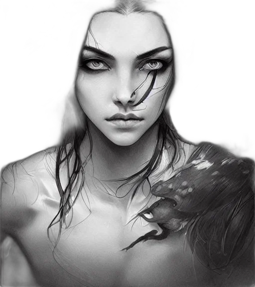 face, mask, creature, dragon, photorealistic, fantasy art, comic book art, pencil sketch transparent PNG cut-out