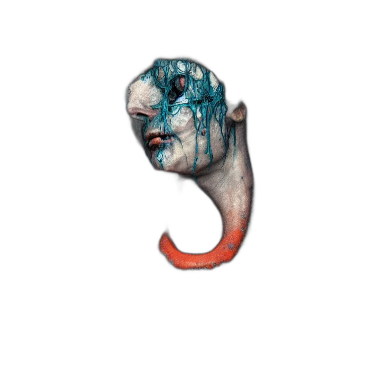 mask, face, creature, staff, concept art, fantasy art, pixel art, 3d render transparent PNG cut-out