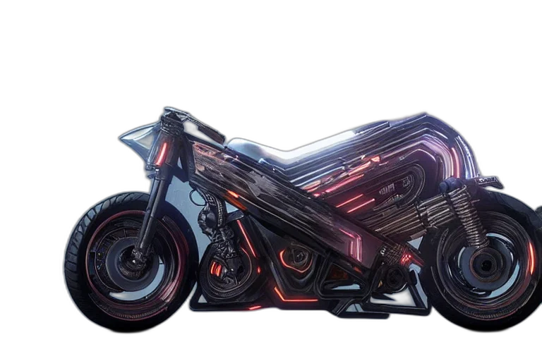 car, weapon, robot, cyberpunk, concept art, 3d render, vaporwave, neon lights transparent PNG cut-out