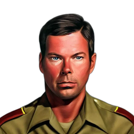 face, staff, jacket, weapon transparent PNG cut-out