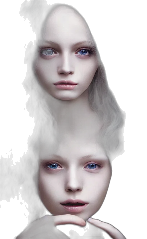 face, mask, creature, crown, fantasy art, photorealistic, concept art, 3d render transparent PNG cut-out