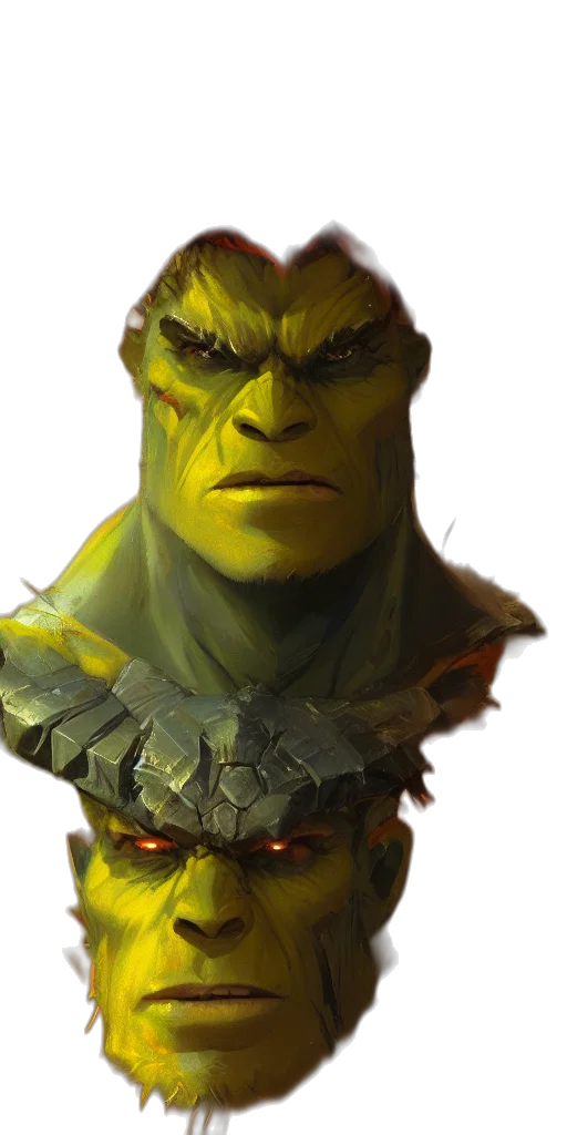 face, staff, mask, creature transparent PNG cut-out
