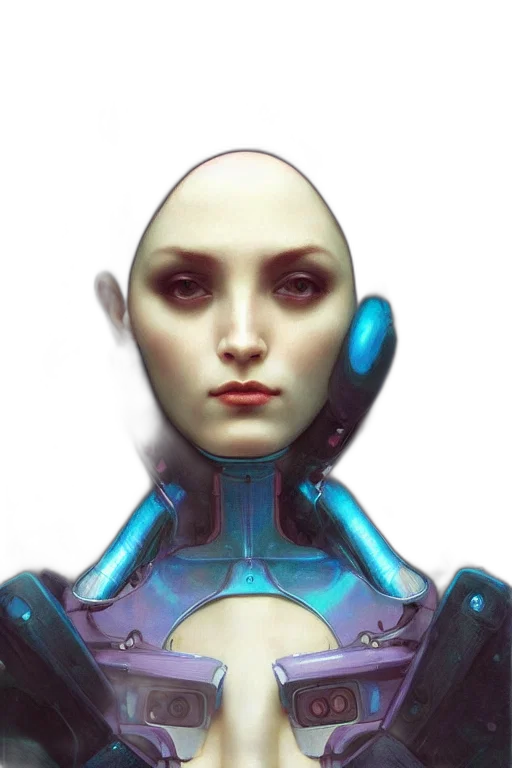 robot, face, cyberpunk, concept art, fantasy art, 3d render, outer space, pastel transparent PNG cut-out