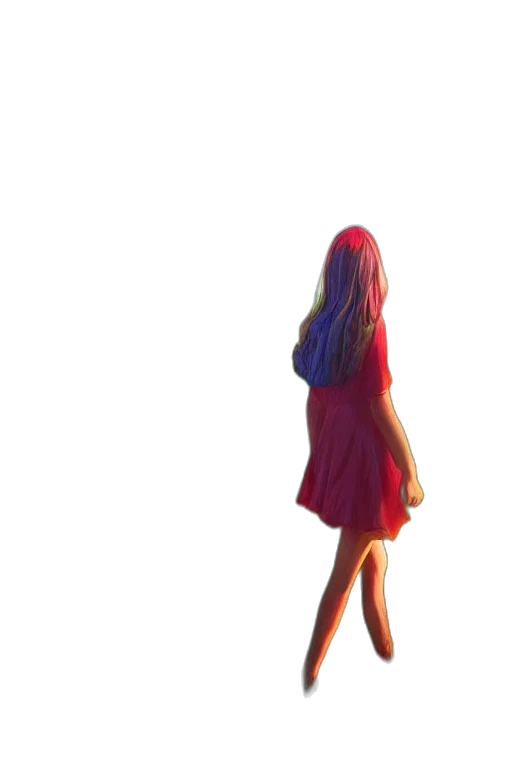 dress, hair, mask, creature transparent PNG cut-out