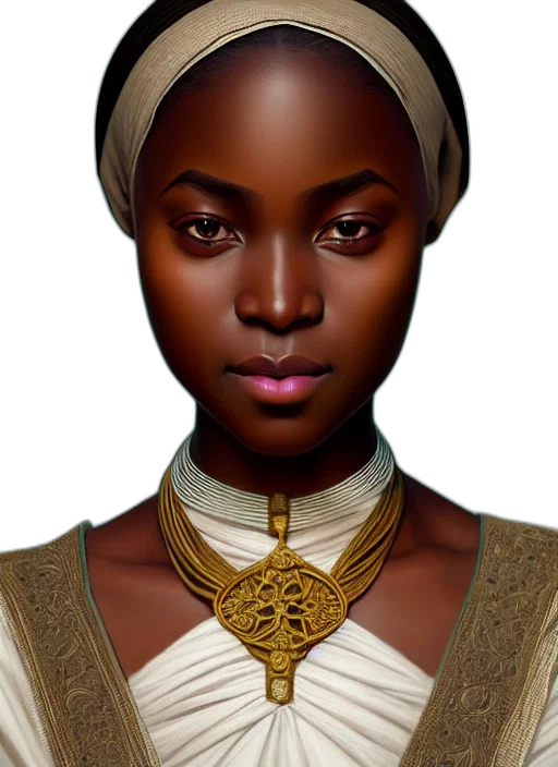 face, jewelry, crown, staff, fantasy art, photorealistic, concept art, 3d render transparent PNG cut-out