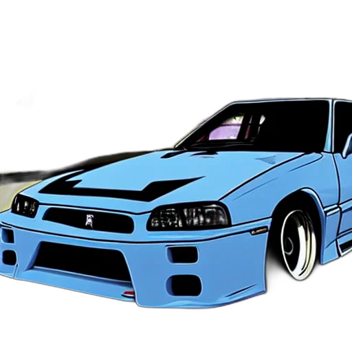 car, weapon, anime, photorealistic transparent PNG cut-out