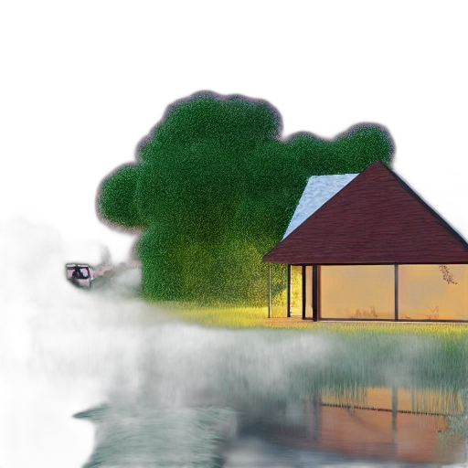 building, umbrella, 3d render, concept art transparent PNG cut-out