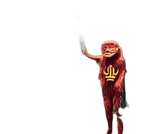 creature, animal, dragon, staff, concept art, 3d render, fire, omg transparent PNG cut-out