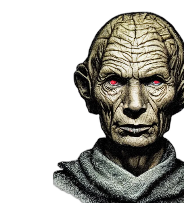 face, concept art, fantasy art, comic book art transparent PNG cut-out
