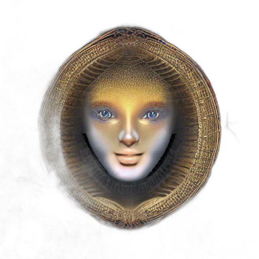 mask, face, hat, hair, fantasy art, 3d render, photorealistic, concept art transparent PNG cut-out