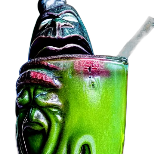 bottle, mask, food, photorealistic transparent PNG cut-out
