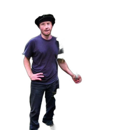 hat, staff, robot, creature transparent PNG cut-out