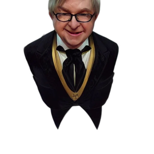 staff, jacket, crown, face transparent PNG cut-out