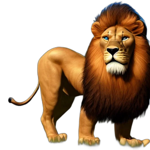 animal, crown, 3d render, concept art transparent PNG cut-out