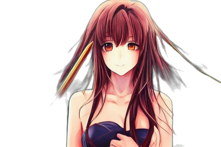 dress, weapon, hair, staff, anime, pixel art, photorealistic, fantasy art transparent PNG cut-out