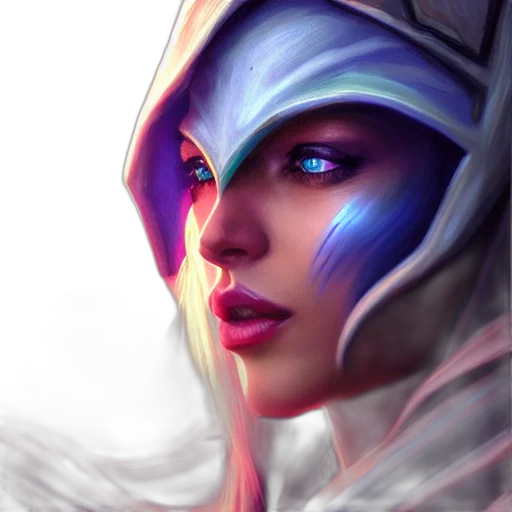 face, fantasy art, concept art, photorealistic, pixel art, pastel, colorful, blue transparent PNG cut-out