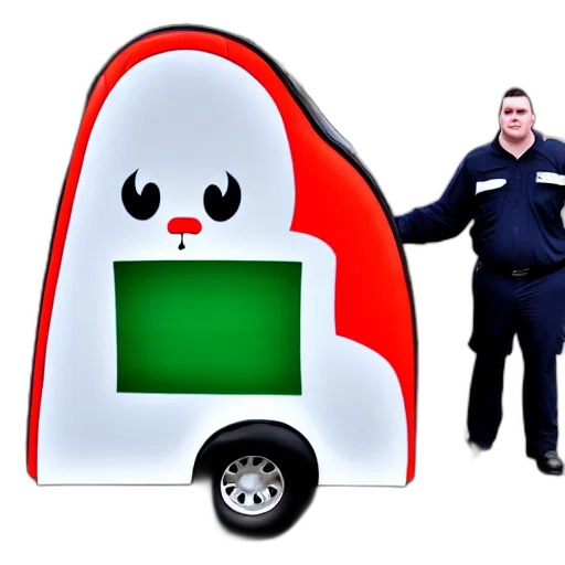 car, robot, staff, jacket, concept art, 3d render, big, chungus transparent PNG cut-out