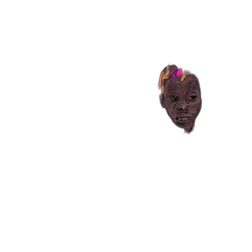 face, mask, creature, hair transparent PNG cut-out