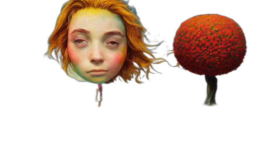 hair, face, creature, crown transparent PNG cut-out