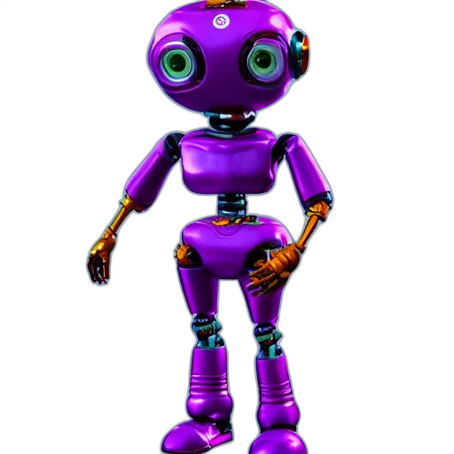 robot, staff, animal, creature, 3d render, concept art, pixel art, cyberpunk transparent PNG cut-out