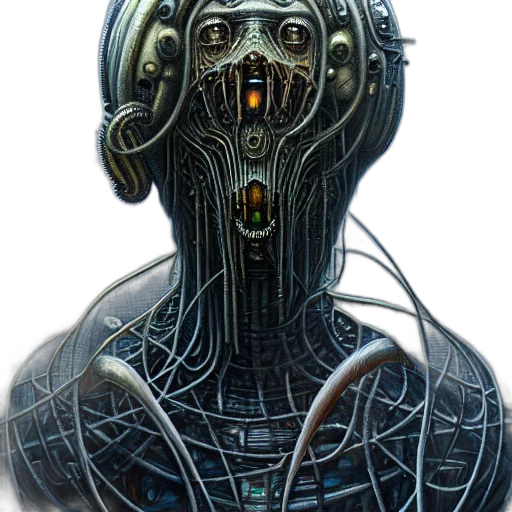 robot, mask, face, creature, cyberpunk, concept art, comic book art, 3d render transparent PNG cut-out