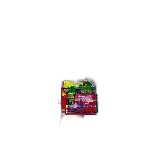 food, bottle, jacket, weapon, pixel art, 3d render, colorful, supermarket transparent PNG cut-out