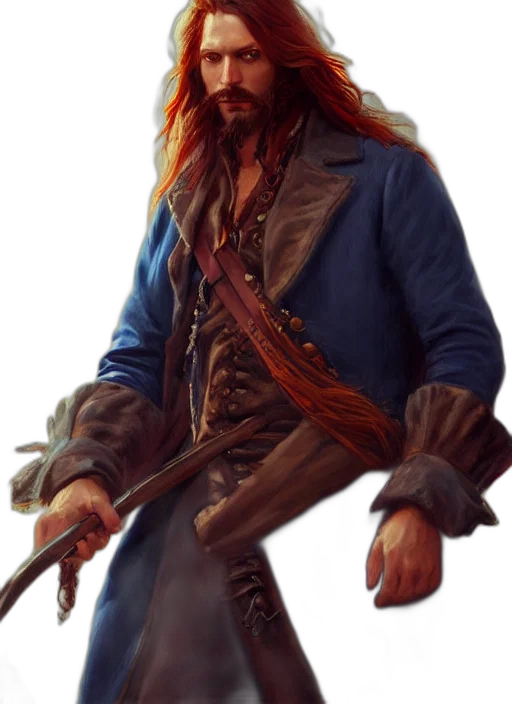 staff, jacket, weapon, sword, concept art, fantasy art, photorealistic, 3d render transparent PNG cut-out