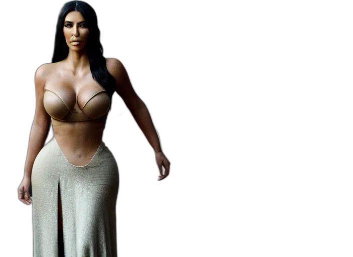 dress, 3d render, film, still transparent PNG cut-out