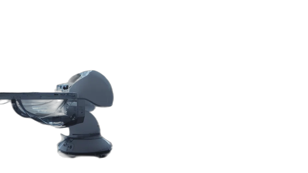 robot, staff, weapon, 3d render transparent PNG cut-out